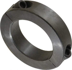 Climax Metal Products - 1-9/16" Bore, Steel, Two Piece Two Piece Split Shaft Collar - 2-3/8" Outside Diam, 9/16" Wide - Makers Industrial Supply