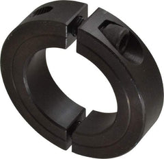 Climax Metal Products - 1-11/16" Bore, Steel, Two Piece Two Piece Split Shaft Collar - 2-3/4" Outside Diam, 11/16" Wide - Makers Industrial Supply