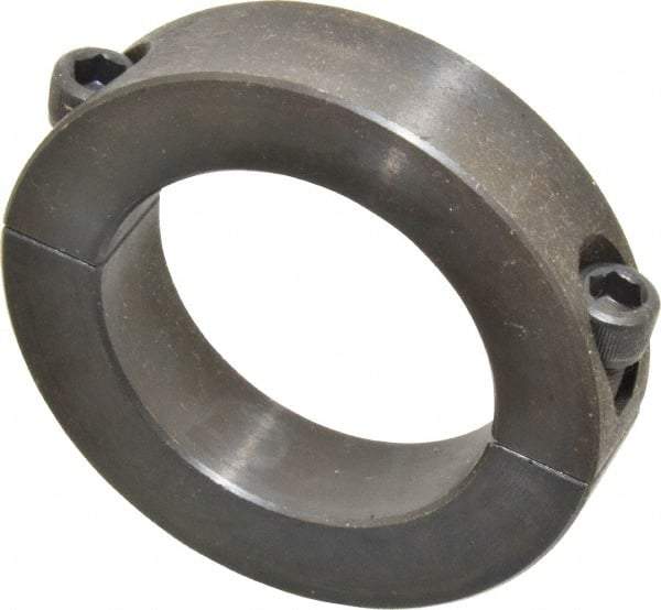 Climax Metal Products - 2-1/8" Bore, Steel, Two Piece Two Piece Split Shaft Collar - 3-1/4" Outside Diam, 3/4" Wide - Makers Industrial Supply