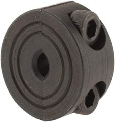 Climax Metal Products - 4mm Bore, Steel, Two Piece Shaft Collar - 11/16" Outside Diam - Makers Industrial Supply