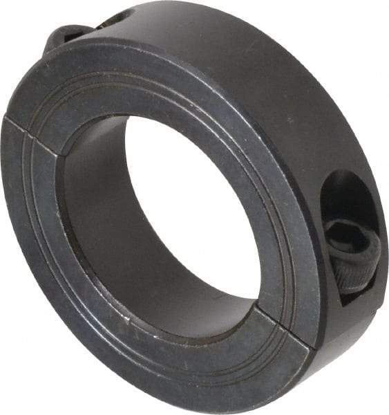 Climax Metal Products - 34mm Bore, Steel, Two Piece Shaft Collar - 2-1/4" Outside Diam - Makers Industrial Supply