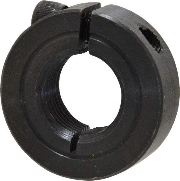 Climax Metal Products - 3/4-16 Thread, Steel, One Piece Threaded Shaft Collar - 1-1/2" Outside Diam, 1/2" Wide - Makers Industrial Supply