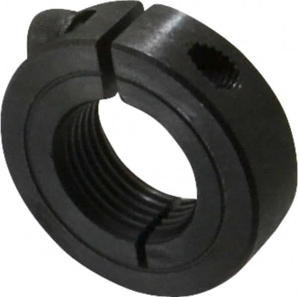 Climax Metal Products - 7/8-14 Thread, Steel, One Piece Threaded Shaft Collar - 1-5/8" Outside Diam, 1/2" Wide - Makers Industrial Supply