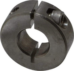 Climax Metal Products - 1/2" Bore, Stainless Steel, One Piece Clamp Collar - 1-1/8" Outside Diam, 13/32" Wide - Makers Industrial Supply