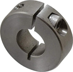 Climax Metal Products - 9/16" Bore, Stainless Steel, One Piece Clamp Collar - 1-5/16" Outside Diam, 7/16" Wide - Makers Industrial Supply