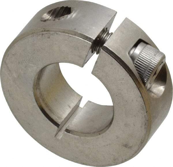 Climax Metal Products - 3/4" Bore, Stainless Steel, One Piece Clamp Collar - 1-1/2" Outside Diam, 1/2" Wide - Makers Industrial Supply