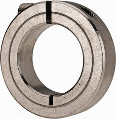 Climax Metal Products - 1-1/8" Bore, Stainless Steel, One Piece Clamp Collar - 1-7/8" Outside Diam, 1/2" Wide - Makers Industrial Supply