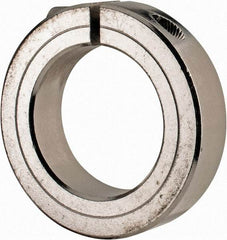 Climax Metal Products - 1-3/4" Bore, Stainless Steel, One Piece Clamp Collar - 2-3/4" Outside Diam, 11/16" Wide - Makers Industrial Supply