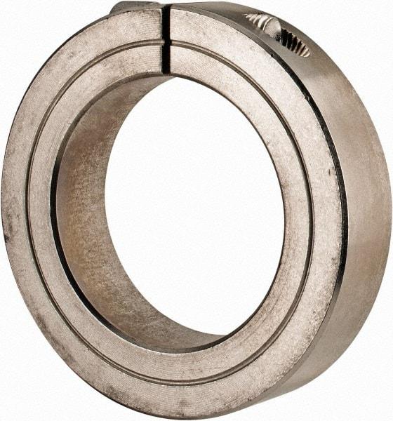 Climax Metal Products - 1-15/16" Bore, Stainless Steel, One Piece Clamp Collar - 3" Outside Diam, 11/16" Wide - Makers Industrial Supply