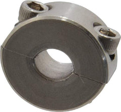 Climax Metal Products - 1/4" Bore, Stainless Steel, Two Piece Shaft Collar - 11/16" Outside Diam, 5/16" Wide - Makers Industrial Supply