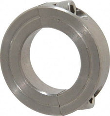 Climax Metal Products - 1-1/8" Bore, Stainless Steel, Two Piece Shaft Collar - 1-7/8" Outside Diam, 1/2" Wide - Makers Industrial Supply