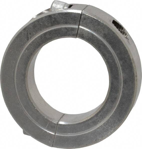 Climax Metal Products - 1-1/4" Bore, Stainless Steel, Two Piece Shaft Collar - 2-1/16" Outside Diam, 1/2" Wide - Makers Industrial Supply