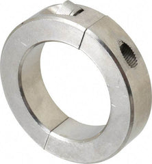 Climax Metal Products - 2" Bore, Stainless Steel, Two Piece Shaft Collar - 3" Outside Diam, 11/16" Wide - Makers Industrial Supply