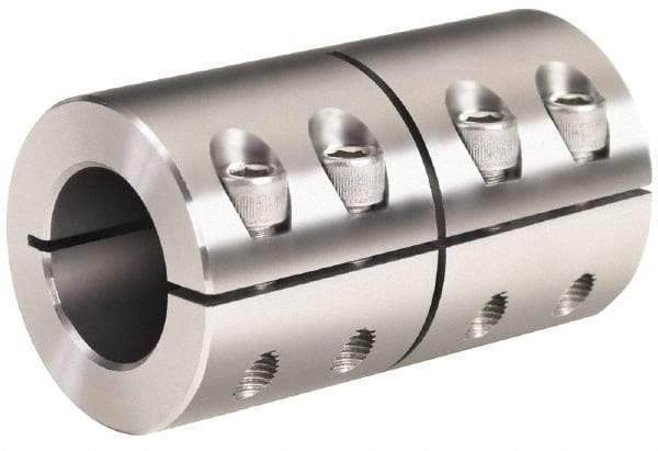 Climax Metal Products - 1" Inside x 1-3/4" Outside Diam, One Piece Split Clamping Collar - 3" Long - Makers Industrial Supply