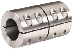 Climax Metal Products - 3/8" Inside x 7/8" Outside Diam, One Piece Split Clamping Collar - 1-3/8" Long - Makers Industrial Supply