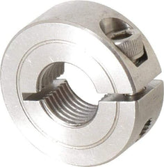 Climax Metal Products - 1/2-20 Thread, Stainless Steel, One Piece Threaded Shaft Collar - 1-1/8" Outside Diam, 13/32" Wide - Makers Industrial Supply