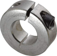 Climax Metal Products - 3/4" Bore, Aluminum, One Piece Clamp Collar - 1-1/2" Outside Diam, 1/2" Wide - Makers Industrial Supply