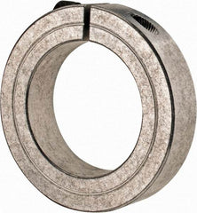 Climax Metal Products - 1-15/16" Bore, Aluminum, One Piece Clamp Collar - 3" Outside Diam, 11/16" Wide - Makers Industrial Supply