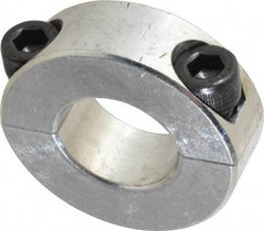 Climax Metal Products - 3/4" Bore, Aluminum, Two Piece Shaft Collar - 1-1/2" Outside Diam, 1/2" Wide - Makers Industrial Supply