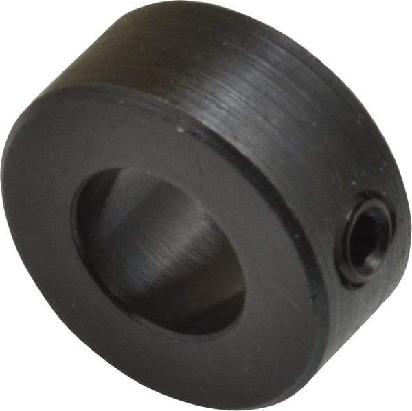 Climax Metal Products - 1/2" Bore, Steel, Set Screw Shaft Collar - 1" Outside Diam, 7/16" Wide - Makers Industrial Supply