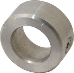 Climax Metal Products - 15mm Bore, Stainless Steel, Set Screw Shaft Collar - 1" Outside Diam - Makers Industrial Supply