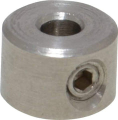 Climax Metal Products - 1/8" Bore, Stainless Steel, Set Screw Shaft Collar - 3/8" Outside Diam, 1/4" Wide - Makers Industrial Supply