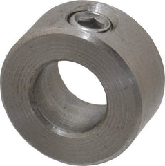 Climax Metal Products - 3/8" Bore, Stainless Steel, Set Screw Shaft Collar - 3/4" Outside Diam, 3/8" Wide - Makers Industrial Supply