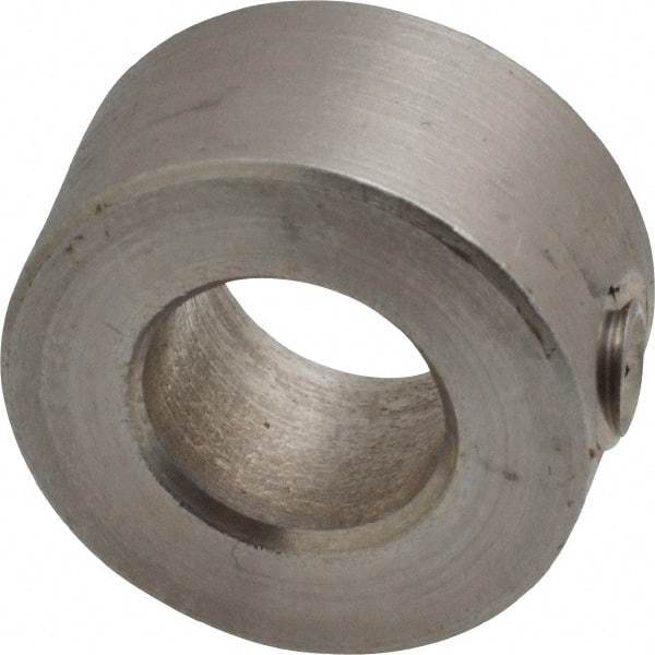 Climax Metal Products - 7/16" Bore, Stainless Steel, Set Screw Shaft Collar - 7/8" Outside Diam, 7/16" Wide - Makers Industrial Supply