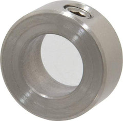 Climax Metal Products - 5/8" Bore, Stainless Steel, Set Screw Shaft Collar - 1-1/8" Outside Diam, 1/2" Wide - Makers Industrial Supply