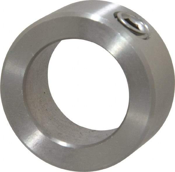 Climax Metal Products - 13/16" Bore, Stainless Steel, Set Screw Shaft Collar - 1-5/16" Outside Diam, 9/16" Wide - Makers Industrial Supply