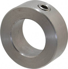 Climax Metal Products - 7/8" Bore, Stainless Steel, Set Screw Shaft Collar - 1-1/2" Outside Diam, 9/16" Wide - Makers Industrial Supply