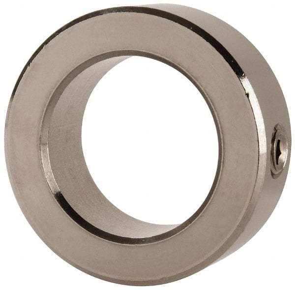 Climax Metal Products - 1-3/8" Bore, Stainless Steel, Set Screw Shaft Collar - 2-1/8" Outside Diam, 3/4" Wide - Makers Industrial Supply