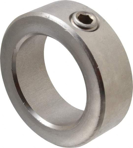 Climax Metal Products - 1-3/4" Bore, Stainless Steel, Set Screw Shaft Collar - 2-5/8" Outside Diam, 7/8" Wide - Makers Industrial Supply