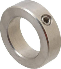 Climax Metal Products - 1-15/16" Bore, Stainless Steel, Set Screw Shaft Collar - 3" Outside Diam, 7/8" Wide - Makers Industrial Supply