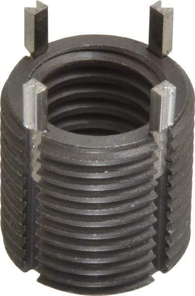 Recoil - 5/8-11 Internal, 7/8-14 External, 22mm Insert Length, Heavy Duty Keylocking Thread Inserts - Carbon Steel, Zinc Phosphate Finish, Grade C1215 - Makers Industrial Supply