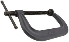 Hargrave - Regular-Duty 8" Max Opening, 4-1/2" Throat Depth, Forged Steel Standard C-Clamp - 6,900 Lb Capacity, 0" Min Opening, Extra Deep Throat - Makers Industrial Supply