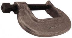 Wilton - Extra Heavy-Duty 2-3/8" Max Opening, 1-7/8" Throat Depth, Forged Steel Standard C-Clamp - 12,500 Lb Capacity, 0" Min Opening, Standard Throat Depth, Cold Drawn Steel Screw - Makers Industrial Supply