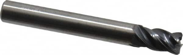 Kennametal - 3/16", 4 Flute, Solid Carbide, Corner Chamfer End Mill - 1-1/2" OAL, 5/16" LOC - Makers Industrial Supply