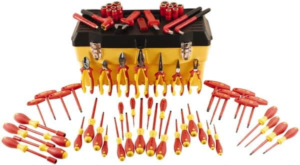 Wiha - 66 Piece Insulated Hand Tool Set - Comes in Molded Case - Makers Industrial Supply