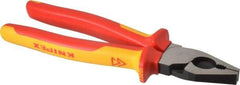 Knipex - 9" OAL, 9/16" Capacity, Lineman's - 1-5/8" Jaw Length x 1-3/16" Jaw Width - Makers Industrial Supply