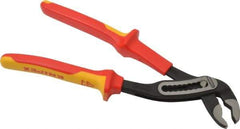 Knipex - 10" OAL, 1-1/2" Max Capacity, 7 Position Water Pump Tongue & Groove Pliers - Standard V-Jaws, Alligator Jaw Head - Makers Industrial Supply