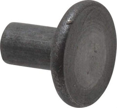 RivetKing - 0.091" Body Diam, Flat Steel Tinners Solid Rivet - 0.166" Length Under Head - Makers Industrial Supply