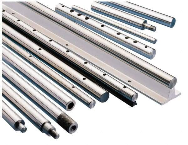 Thomson Industries - 1-1/2" Diam, 42" Long, Chrome Plated Steel Standard Round Linear Shafting - 60-65C Hardness, 1.2494/1.2489 Tolerance - Makers Industrial Supply