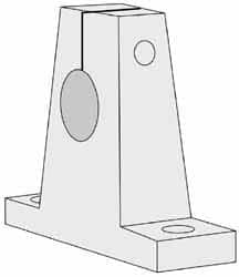 Thomson Industries - 30mm Diam, Malleable Iron Alloy Shaft Support - Plain Shafting - Makers Industrial Supply