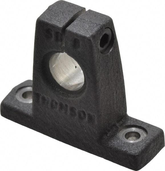 Thomson Industries - 1/2" Diam, Malleable Iron Alloy Shaft Support - Plain Shafting - Makers Industrial Supply