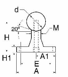 Thomson Industries - 20mm Shaft Diam, 56mm Base Width, Steel Shaft, Aluminum Rail, Round Shaft Assemblies - 48" Long, 11mm Neck Width - Makers Industrial Supply