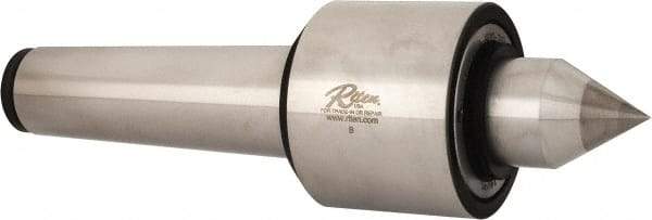 Riten - MT5 Taper Shank, 3-1/16" Head Diam Carbide Tipped Live Center - 5,000 Max RPM, 2-25/32" Head Length, 1-3/8" Point Diam, 2-3/8" Point Len, 1,000 Lb Max Workpc, 1" Tip Diam, Standard Point - Makers Industrial Supply