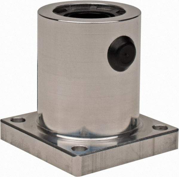 Thomson Industries - 1-1/4" Inside Diam, 255/510 Lbs. Dynamic Capacity, Single Flanged Pillow Block Linear Bearing - 1.63" Overall Width - Makers Industrial Supply