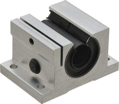 Thomson Industries - 5/8" Inside Diam, 620/1240 Lbs. Dynamic Capacity, Open Single Pillow Block Linear Bearing - 1.44" Overall Height x 2-1/2" Overall Width - Makers Industrial Supply