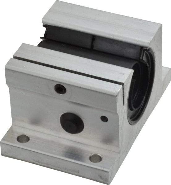 Thomson Industries - 3/4" Inside Diam, 1130/2260 Lbs. Dynamic Capacity, Open Single Pillow Block Linear Bearing - 1.56" Overall Height x 2-3/4" Overall Width - Makers Industrial Supply